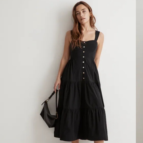 Madewell Dresses & Skirts - Madewell Button Front Tiered Midi Dress